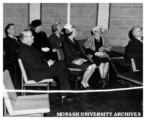Dignitaries at launch of Great Hall appeal with Dr Louis Matheson at right