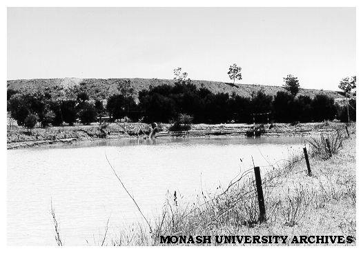Dam south of playing fields