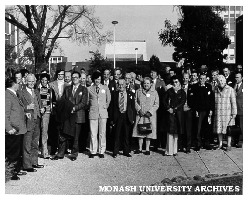 Members of Australian Institute of Parks and Recreation, Monash Curator John Cranwell (second left)