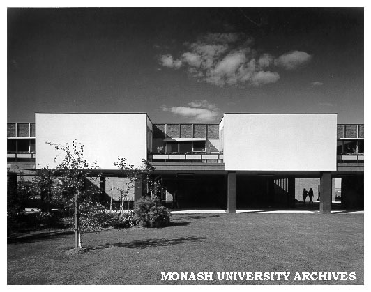Engineering buildings and courtyard