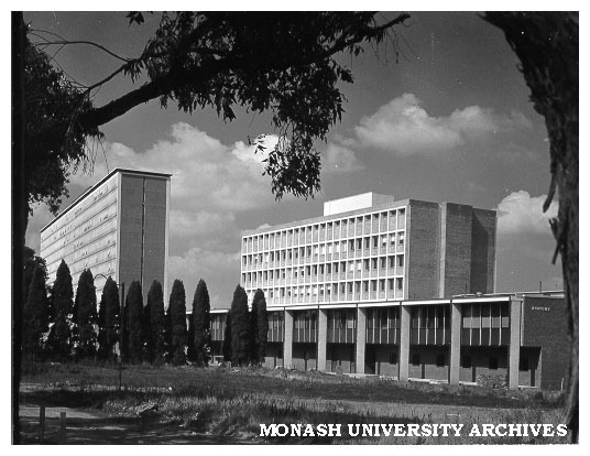Medical buildings with Humanities building background left