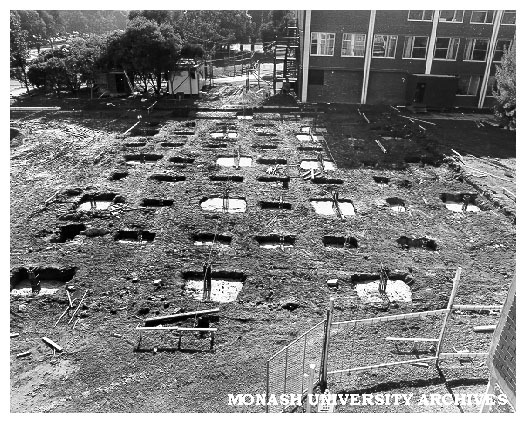 Foundations for Microbiology building
