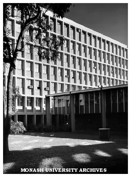 Medical building with Biochemistry laboratories in foreground