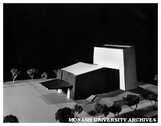 Model of proposed university theatre