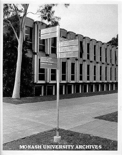 Signpost outside University Offices