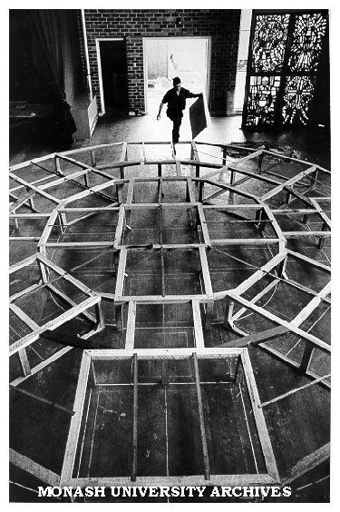 Leonard French in Heathcote studio