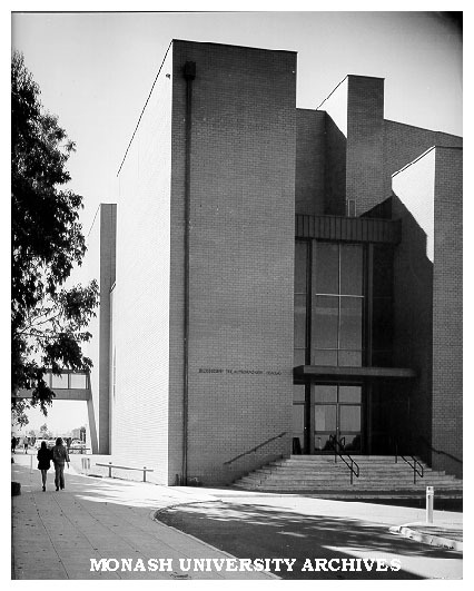 Main entrance, Robert Blackwood Hall