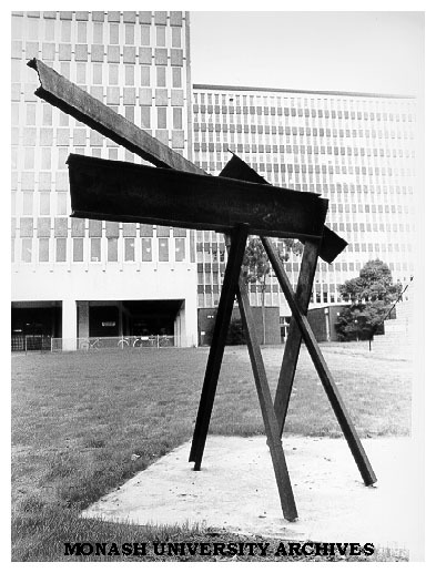 'There ought to be a law against it' by Clive Murray-White, outside University Gallery