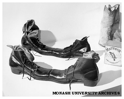 Barry Humphries' 'Siamese Shoe' at Irreverent Sculpture exhibition