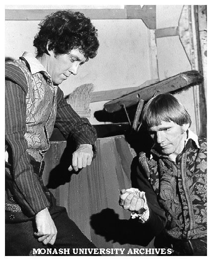 Gary Down (left) and Gil Tucker in 'Hamlet' as Guildenstern and Rosencrantz