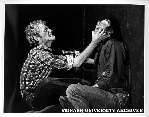 Burt Cooper (left) and Hamish Hughes in 'Cass Butcher Bunting' as Butcher and Cass