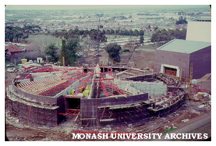 Construction of circular lecture theatre