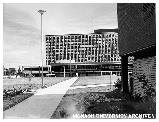 University Union and Menzies building with Engineering building at right