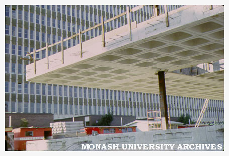 Raising slab for Law building