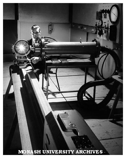 Researcher in engineering laboratory