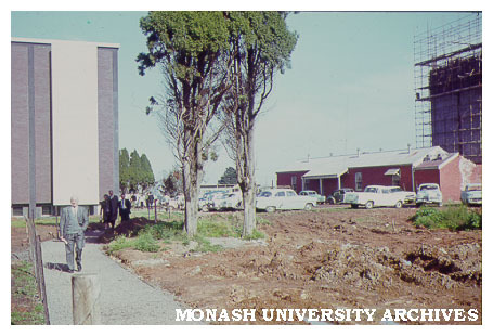 Main library (left) and Humanities building (right)
