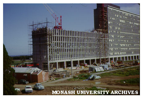 Menzies building, second stage under construction