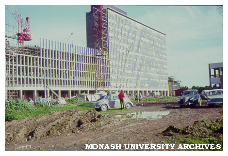 Menzies building, second stage under construction
