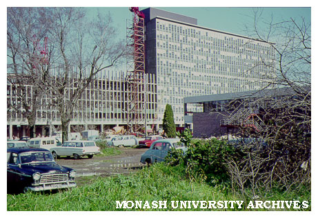 Menzies building, second stage under construction