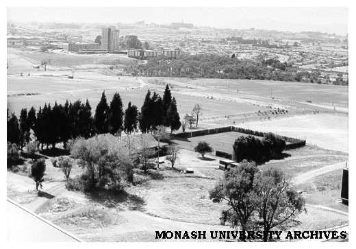 Religious Centre site with Halls of residence in background