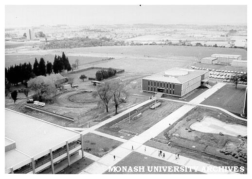Religious Centre site with University Offices at right