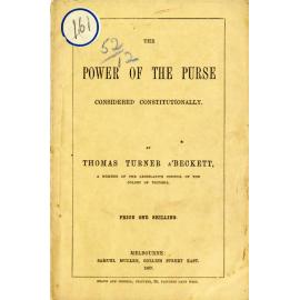The power of the purse considered constitutionally