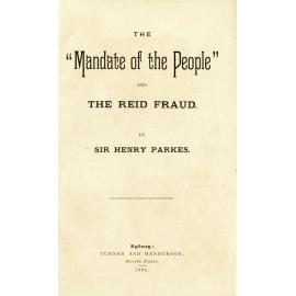 The "Mandate of the people" and the Reid fraud