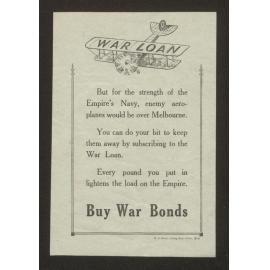 War loan .... Buy War Bonds