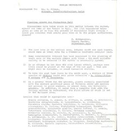 Memo about Richardson Hall planting scheme
