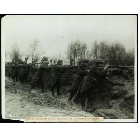 French soldiers in the trenches in the north of France