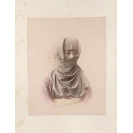 Portrait of a woman with headscarf (identity unknown)
