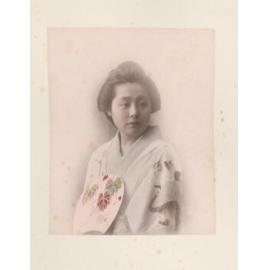 Portrait of a woman with a fan (identity unknown)