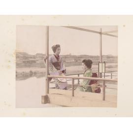 Two women on a balcony
