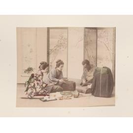 Two women and a travelling salesman