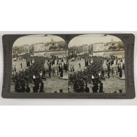 The Highland Regiment of the British Army marching through Boulogne
