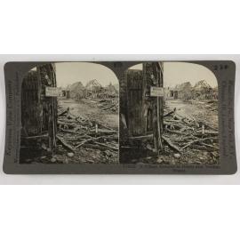 A village reduced to debris near Verdun, France