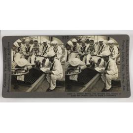A sailor's sewing day reminds him keenly of home and mother - Life on board a battleship
