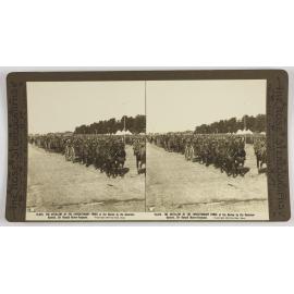 The artillery of the Expeditionary Force at the review by the Governor-General, Sir Ronald Munro-Ferguson