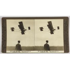 The Allies aerial service.  A bi-plane leaving the British lines on scouting work in Flanders