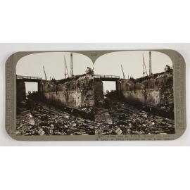 Light railway run by R.O.D.through old canal at Lens to bring supplies up to front line