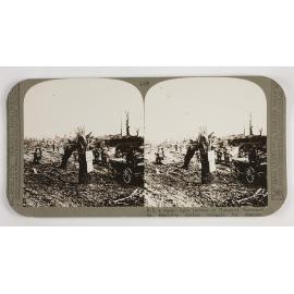 R.E.'s repair light railway at Hangard, damaged by shell-fire during struggle for Amiens