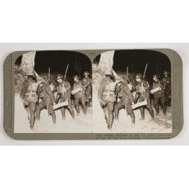 Our troops entering a sap on night operation to cut off the Huns holding Villers-Bretonneux