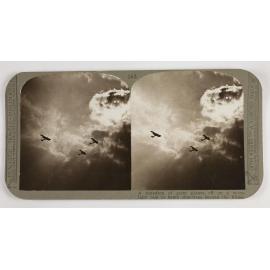 A squadron of giant planes off on a moonlight raid to bomb objectives beyond the Rhine
