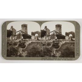 Shattered sugar refinery at La Transloy taken by the Australians at point of the bayonet