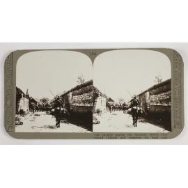 Our cavaly pursue the defeated enemy thro' ruined villages and complete his final rout