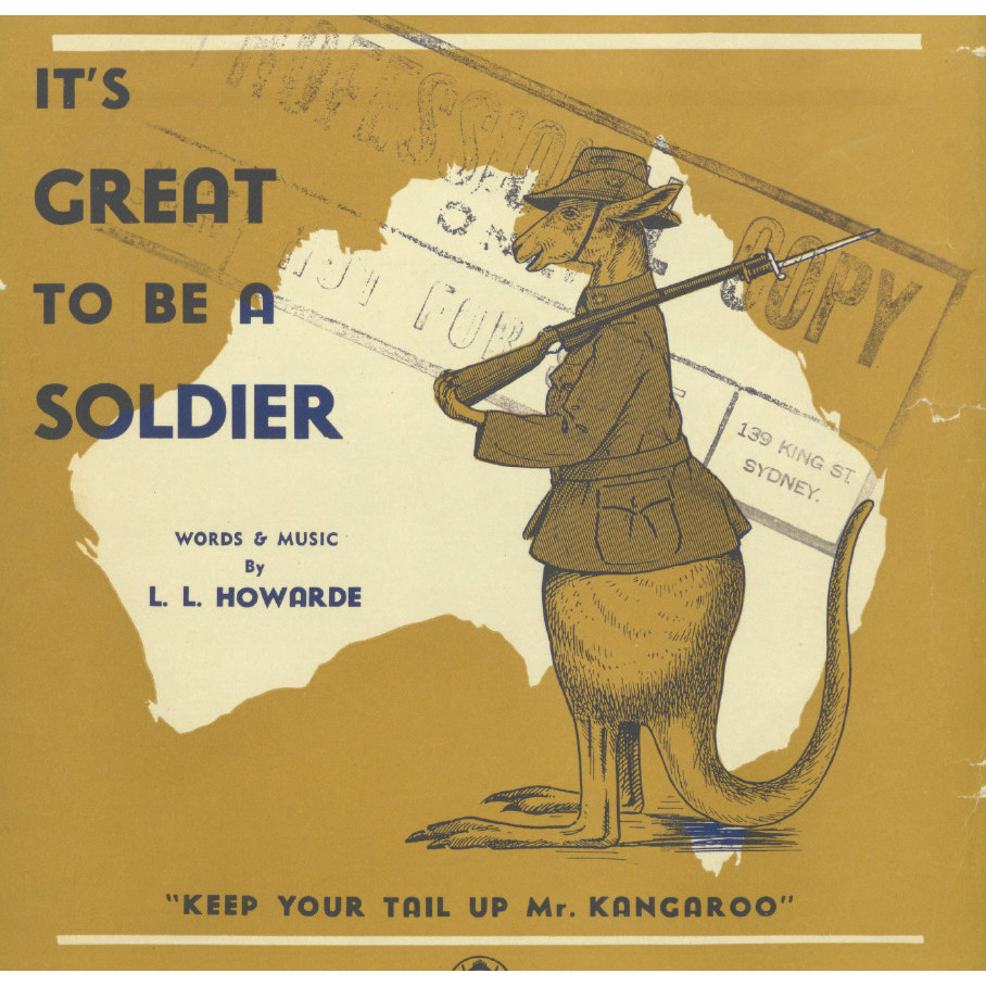 Dinky-di, it's great to be a soldier / words and music by L. L. Howarde