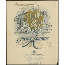 Fünf leichtere Stücke : für Flöte mit Klavierbegleitung, op. 56. No. 5, Aus vergangenen Zeiten