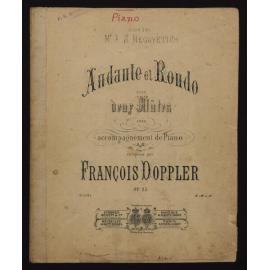 Andante et rondo pour deux flûtes avec accompagnement de piano, op. 25 / composé par François Doppler. [Version 1]