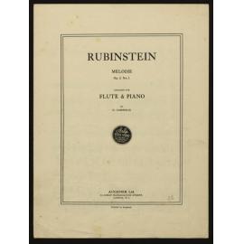 Melodie : op. 3, no. 1 / Rubinstein ; arranged for flute and piano by G. Gariboldi. 