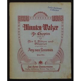 Minuten-Walzer : op. 64, no. 1 / Fr. Chopin ; für 2 Flöten und Klavier eingerichtet von Arÿ van Leeuwen. 